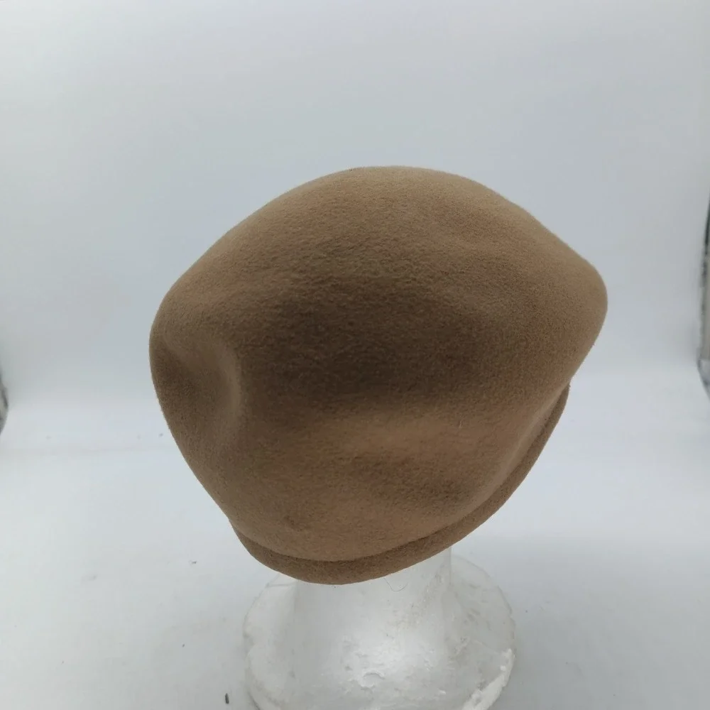 Stetson Cuffley Cap Mens Large Tan Wool Water Repellent Flat Cap Made In England